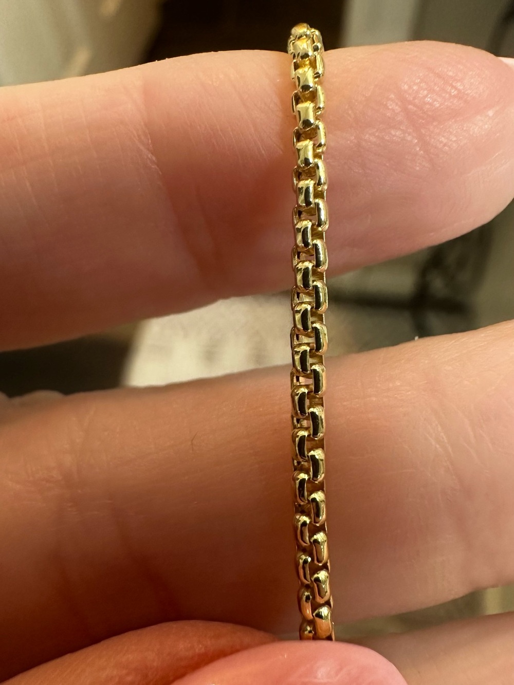 10k solid gold 18" biker link necklace brand new
